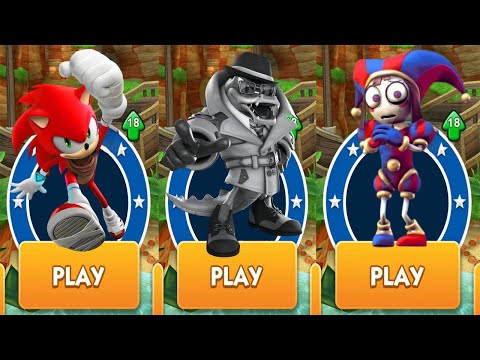 Sonic Dash - Detective Vector vs Fire Sonic Boom Subway Surfers vs Pomni The Amazing Digital Circus