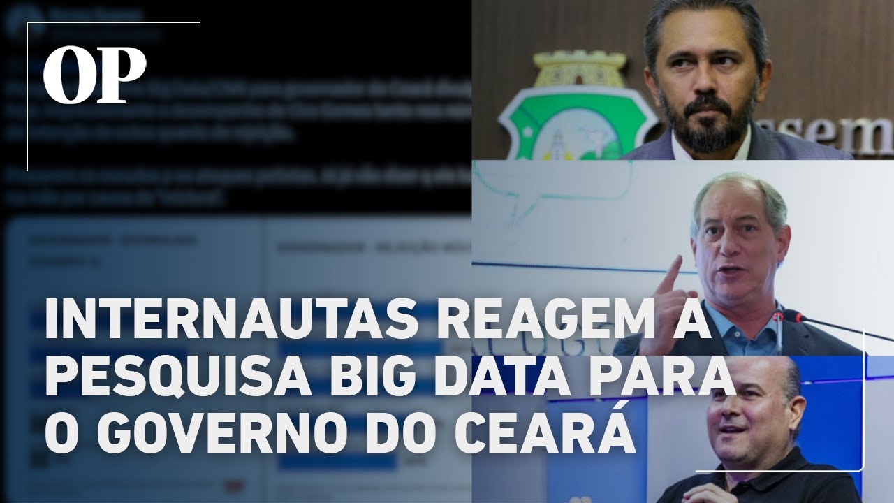Confira as reações dos internautas a pesquisa Big Data para o governo do Ceará O jogo está aberto