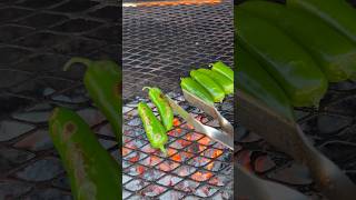 Jalapeños over open fire. @BBCharcoal #youtubeshorts #bbq #grill #jalapeño #foodie #fyp