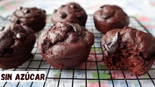 MUFFINS DE CHOCOLATE SALUDABLES | Sin Azúcar, Sin Aceites, Sin Lácteos