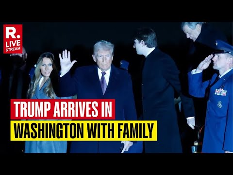 Donald Trump Arrives In Washington With Wife Melania Trump & Children Ahead Of Inauguration | LIVE