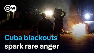YouTube video thumbnail:  Rare Protests Erupt in Cuba as Blackouts Deepen and US Aid Offer Adds Political Pressure