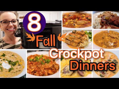 8 FALL CROCKPOT DINNERS | EASY SLOW COOKER MEALS | CROCKTOBER!!!