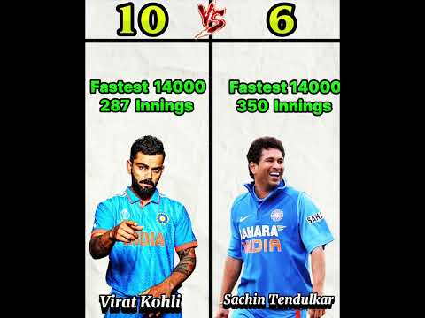 VIRAT KHOLI VS SAHIN TENDULKAR ODI INTERNATONAT CAREER COMPARISPION