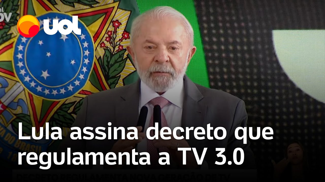 Lula assina decreto da TV 3.0; novo sistema de televisão aberta e gratuita deve começar em 2026