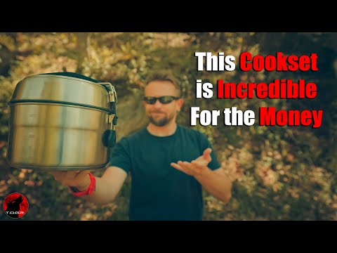 This is REALLY IMPRESSIVE! Decathlon Quechua NonStick 4 Person 24 Piece Camp Cookset Review