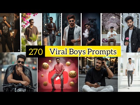270 New Gemini Photo Prompt for Boys | Google Gemini Ai Photo Prompt | Viral Trendy Attitude Prompt