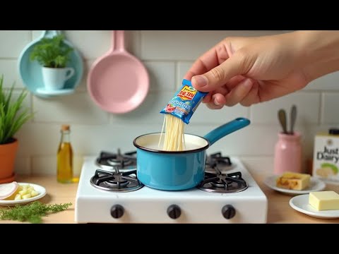 POMODORO PASTA |MINIATURE COOKING | KITCHEN SET TOY REAL FOOD