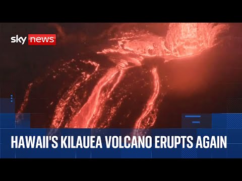 Mount Kilauea erupting in Hawaii