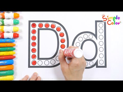 Learn words with the letter D through simple fairy tales | Find D among many letters | ABC education