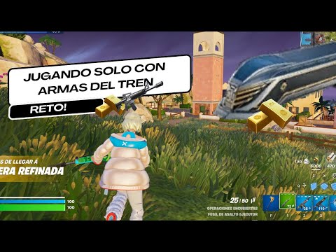EL DESAFIO DE SOLO JUGAR CON ARMAS DEL TREN EN FORTNITE