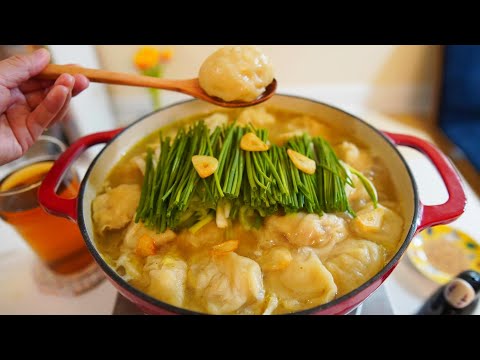 No one knows what’s happening in a kitchen【 Dinner | Handmade Cheese Meat Chewy Dumpling Hot Pot 】