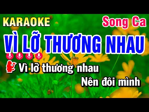 Karaoke Vì Lỡ Thương Nhau Nhạc Sống Song Ca | Beat Huỳnh Anh