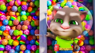 توم المتكلم 🐱 جنون الكرات الملونة 🐱 افلام كرتون للاطفال