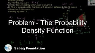 Problem - The Probability Density Function