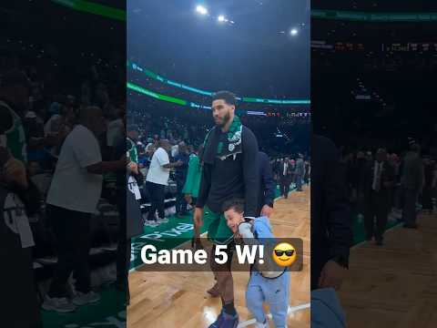 <div>Jayson Tatum & Deuce Walk Off With The Game 5 W! 🥹🔥| #Shorts</div><div class='code-block code-block-8' style='margin: 20px auto; margin-top: 0px; text-align: center; clear: both;'>
<!-- GPT AdSlot 4 for Ad unit 'zerowicketARTICLE-POS3' ### Size: [[728,90],[320,50]] -->
<div id='div-gpt-ad-ArticlePOS3'>
  <script>
    googletag.cmd.push(function() { googletag.display('div-gpt-ad-ArticlePOS3'); });
  </script>
</div>
<!-- End AdSlot 4 -->
</div>

