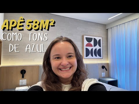 Ap 58m2 - Azul, Cinza e Madeira