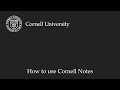 Cornell Note-Taking Techniques