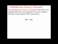 Multiplication Property of Equality