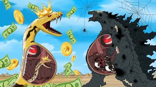 Evolution of GODZILLA x Evolution of PYTHON: Size Comparison / ANIMATION FUNNY