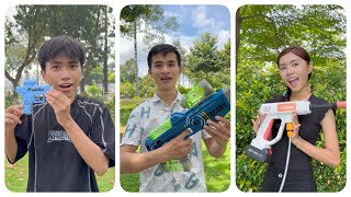 Water Gun 🔫 Battle Noob 🤡 vs Pro 😙 vs Hacker 😎 by Su Hao 🔥 #shorts