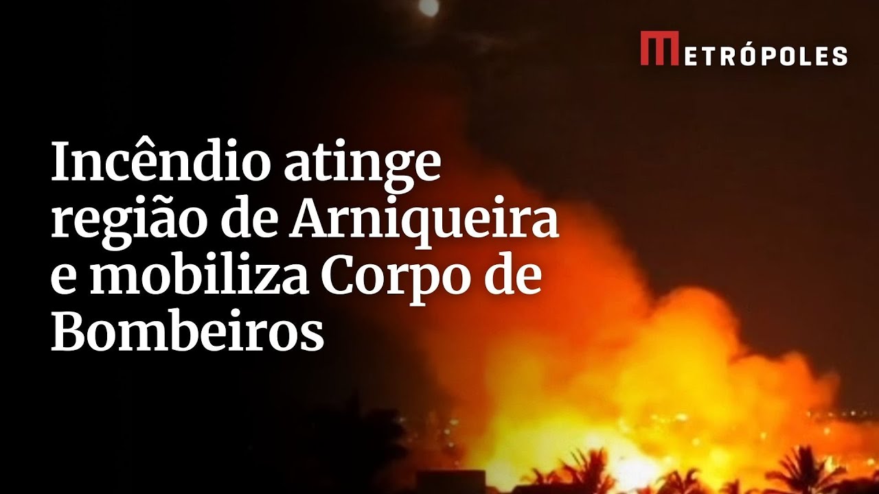 Incêndio atinge região de Arniqueira e mobiliza Corpo de Bombeiros
