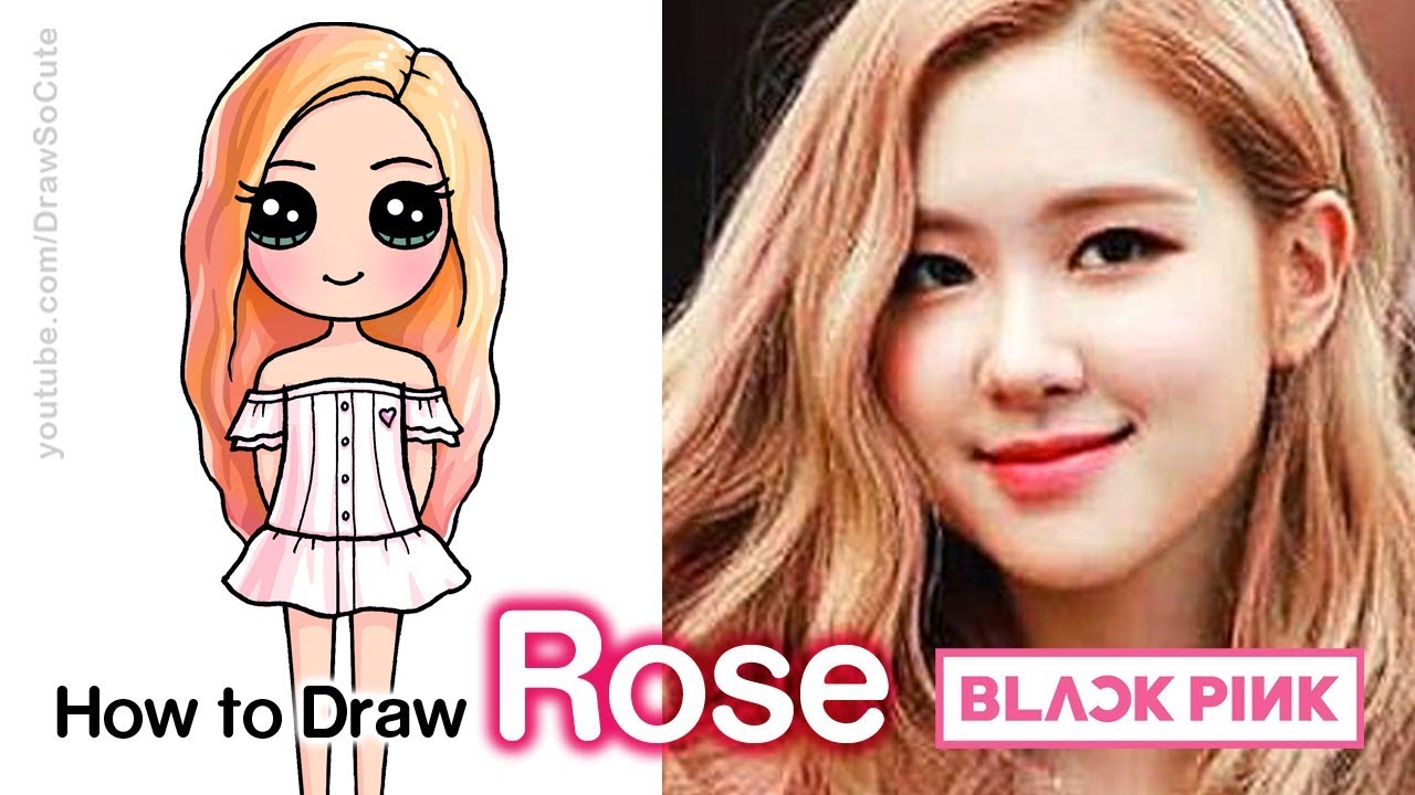 How to Draw Rose BlackPink Kpop