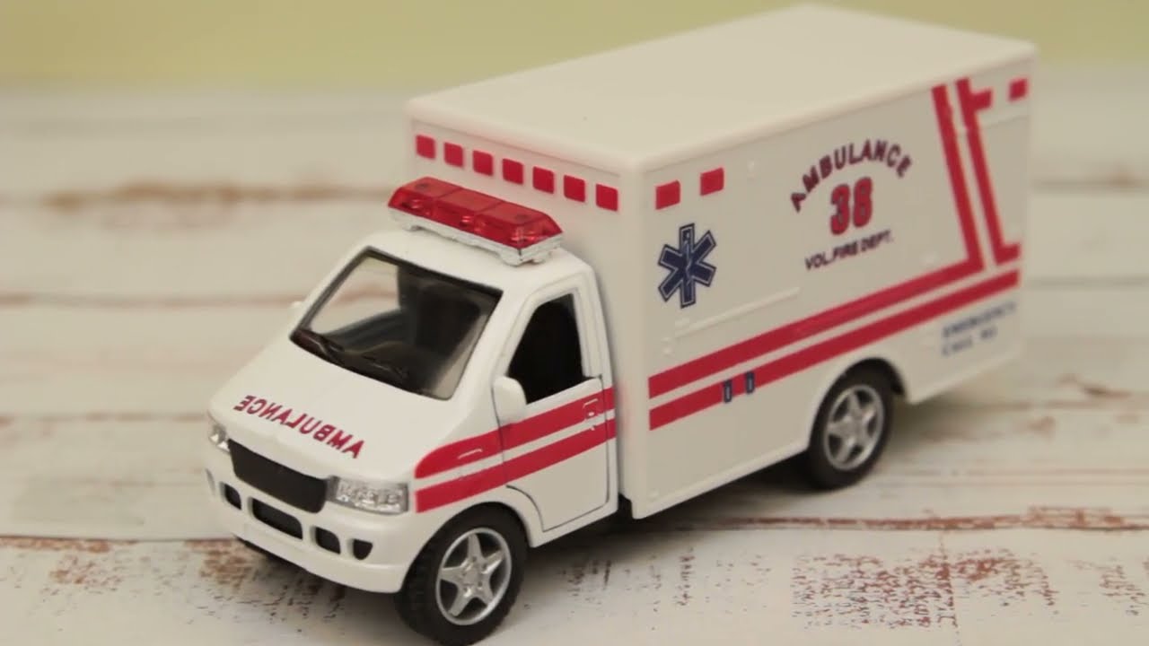 Автомобиль KINSFUN Служба спасения инерционный 13см с 3лет в ассортименте - видео