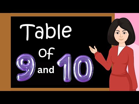 Table of 9 and 10 | multiplication table of 9 and 10 | Rhythmic table of Nine and Ten | kidstart tv