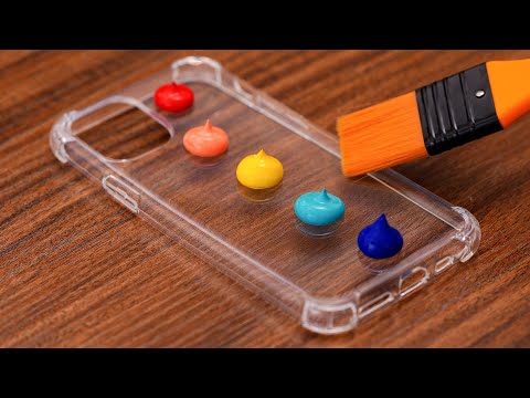 Paint on phone case｜Easy Acrylic Painting Tutorial For Beginners #1135