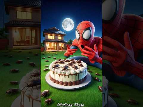 Spiderman kya jeet payega ye cake aur fake challenge #shorts