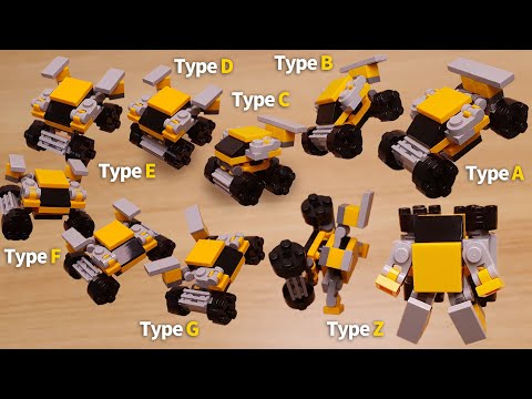 Mini LEGO brick multiple transformer robot Omnion! #LEGO #MOC