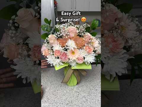 Easy gift with a surprise! ? #shortsfeed #shortsvideo #shorts #short #gift #flowers #lifehacks