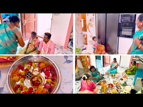 நம்ம வீட்டு தாலி பெருக்கு😍FUNCTION|தாலி கயிறு மாற்றும் விழா|THIRUMANGALYAM MATRU FUNCTION VLOG