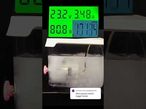 30W DC Motor burnout in mineral oil #holidayswithyoutube