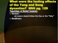 Tang and Song Dynasties: Key Concepts