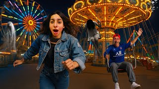 لما اخوك الصغير😱يزوغ اول يوم مدرسة📚ويروح لأكبر ☠️مدينة ملاهي🎢مهجوره ب الأشباح!!👻(كارثه الرعب)🧨روان😍