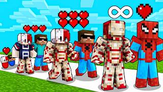 I Living Avengers Superheroes Life For 24 Hours In Minecraft !!