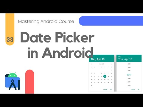 Date Picker in Android Studio – Mastering Android Course #33