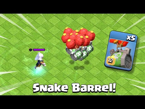 Snake Barrel vs Every Troop! - Clash of Clans