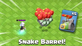 Snake Barrel vs Every Troop! - Clash of Clans