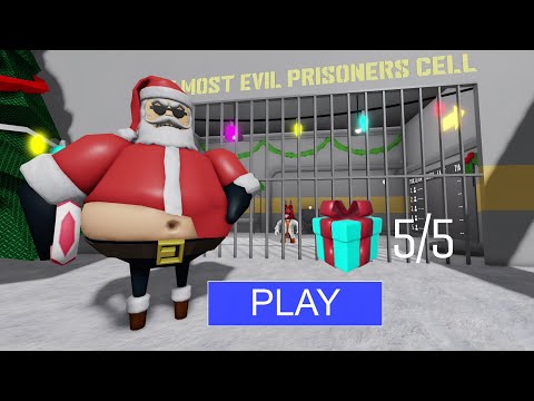 HARD MODE BARRY'S PRISON RUN! (OBBY) CHRISTMAS EDITION 5 HIDDEN PRESENTS ROBLOX