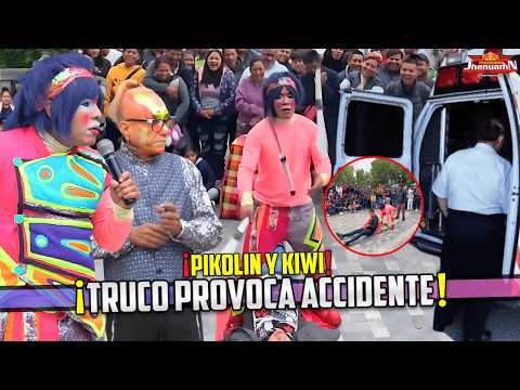 PIKOLIN Y KIWI | TRUCO PELIGROSO TERMINA EN ACCIDENTE 😱| @ProduccionesJhenuamn #lospayasosmásvirales