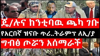Ethiopia: ሰበር ዜና - የኢትዮታይምስ የዕለቱ ዜና |የአርበኛ ዝናቡ ጥሪ|ጄ/ሉና ከንቲባዉ ጫካ ገቡ|ግብፅ ጦሯን አሰማራች..ትራምፕ ለኢ/ያ..