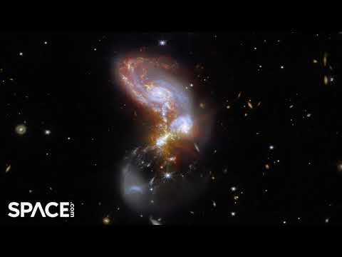 See the James Webb Space Telescope's view of a galaxy merger in stunning 4K