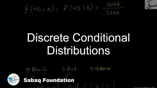 Discrete Conditional Distributions