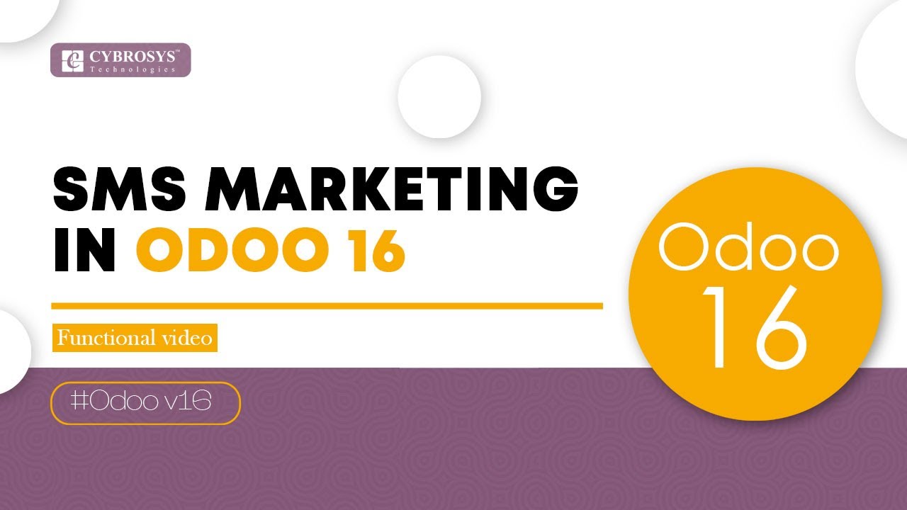 Odoo 16 SMS Marketing | Odoo Marketing | Odoo 16 Enterprise Edition | 07.06.2023

SMS marketing also known as text message marketing is a promotional strategy that involves sending targeted messages to ...