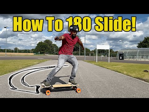 How To 180 Slide On An Electric Skateboard AT and Street wheels