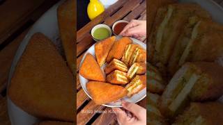 Aap bhi soch me pad gye na ki bina deep fry ke kaise bnaya? #shorts #bristihomekitchen #breadpakoda