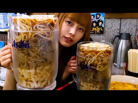 【大食い】名古屋で食べられるピッチャーに入ってるデカ盛り麺を食べてきた！